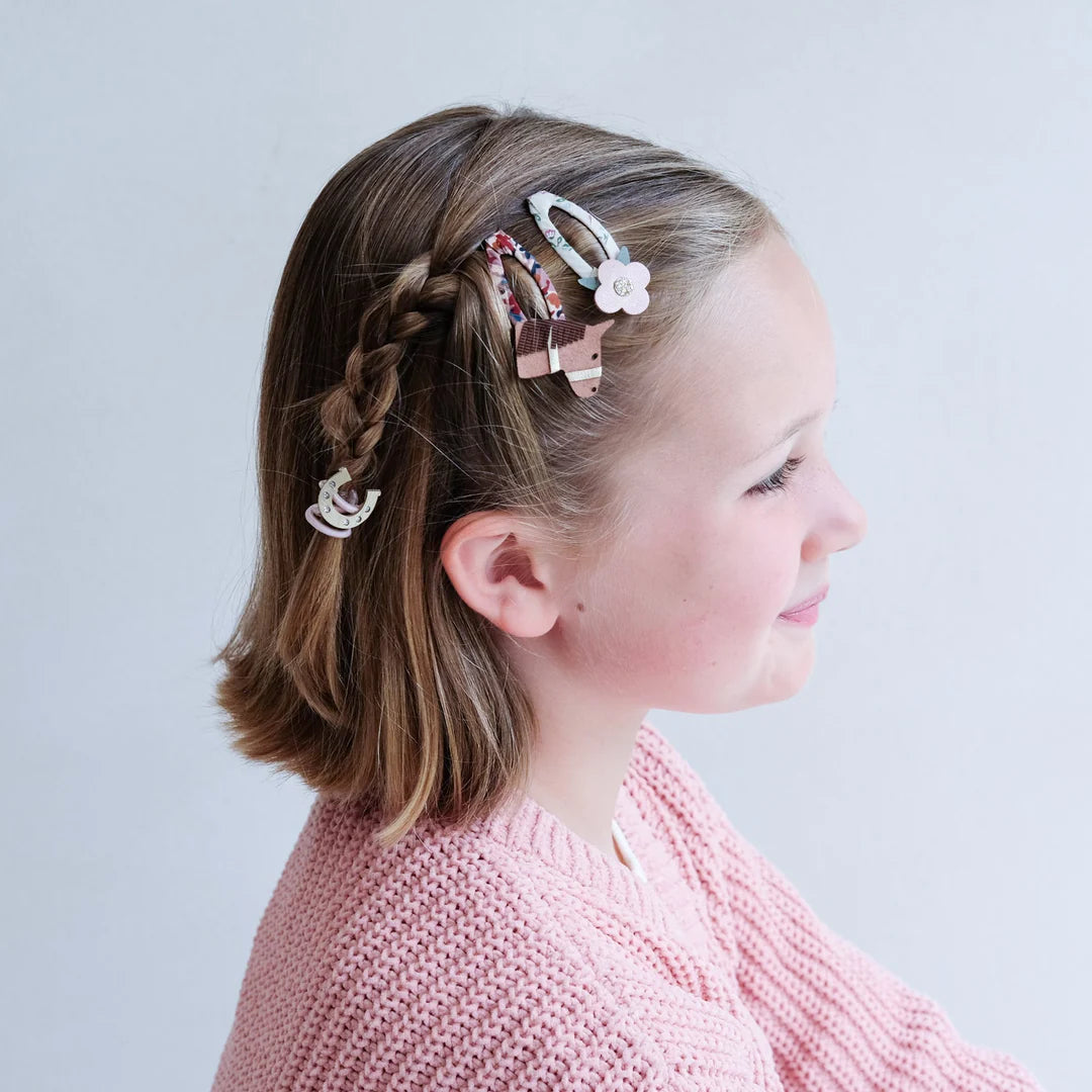 MIMI & LULA Pferd & Blume Haarspangen-Set