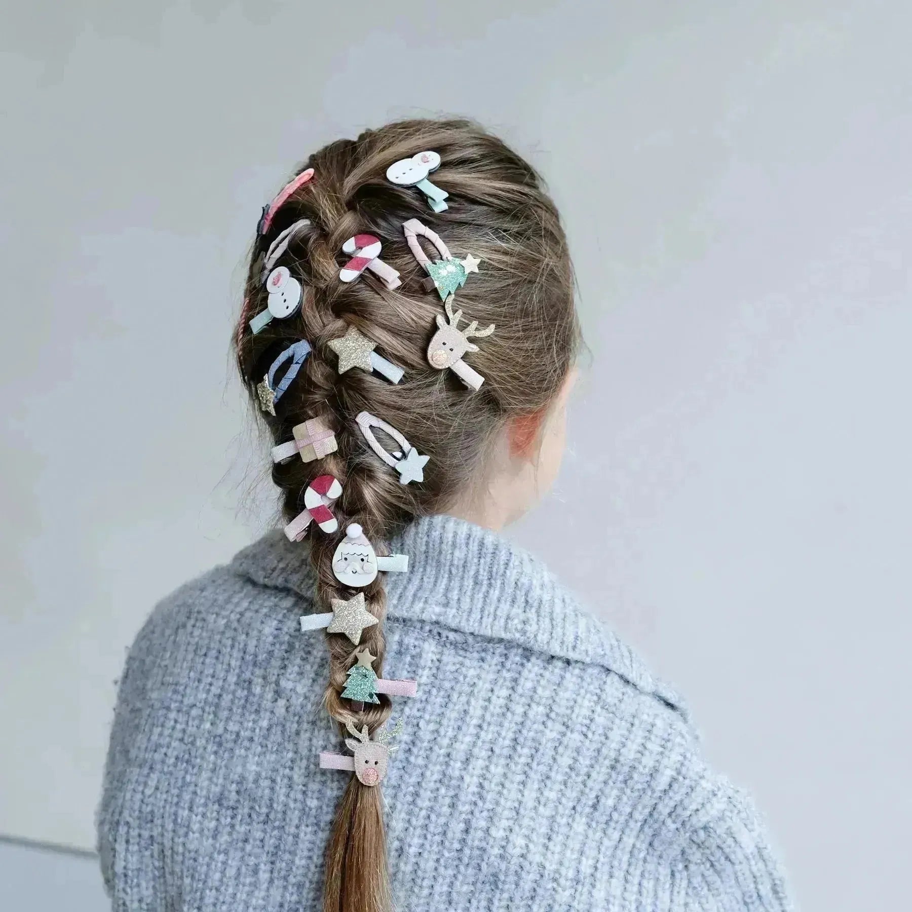 Weihnachtsmann Mini-Haarspangen - Nook' d' Mel - Kinder Concept Store