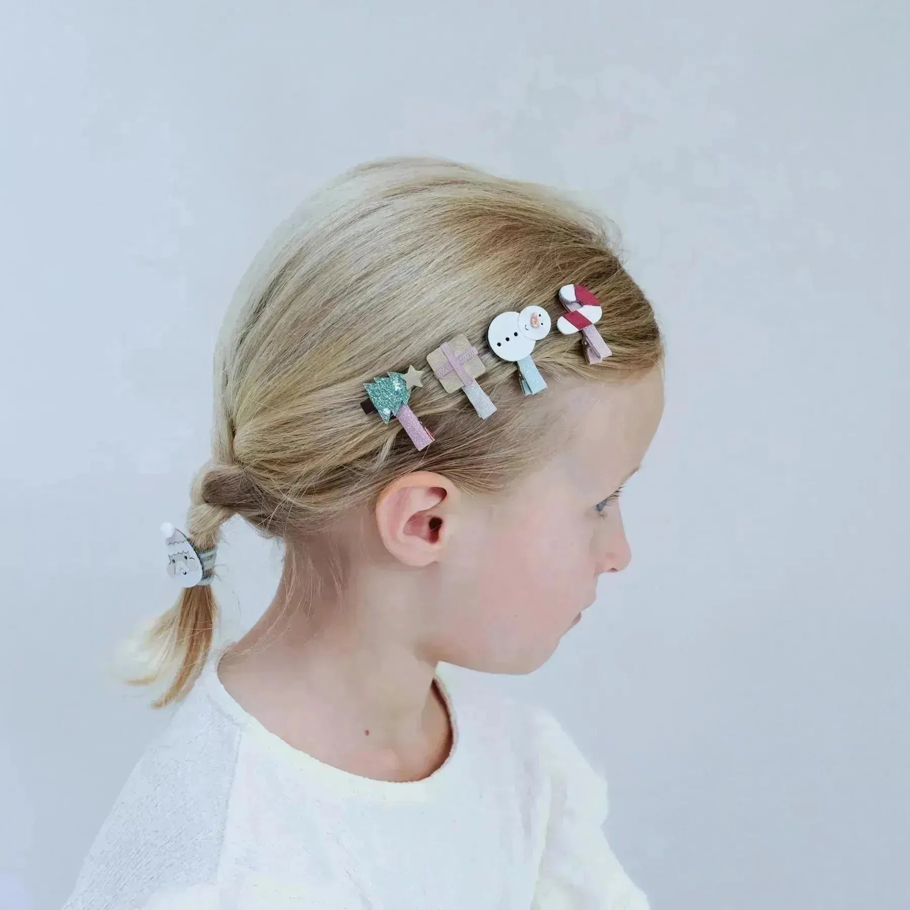 Weihnachtsmann Mini-Haarspangen - Nook' d' Mel - Kinder Concept Store