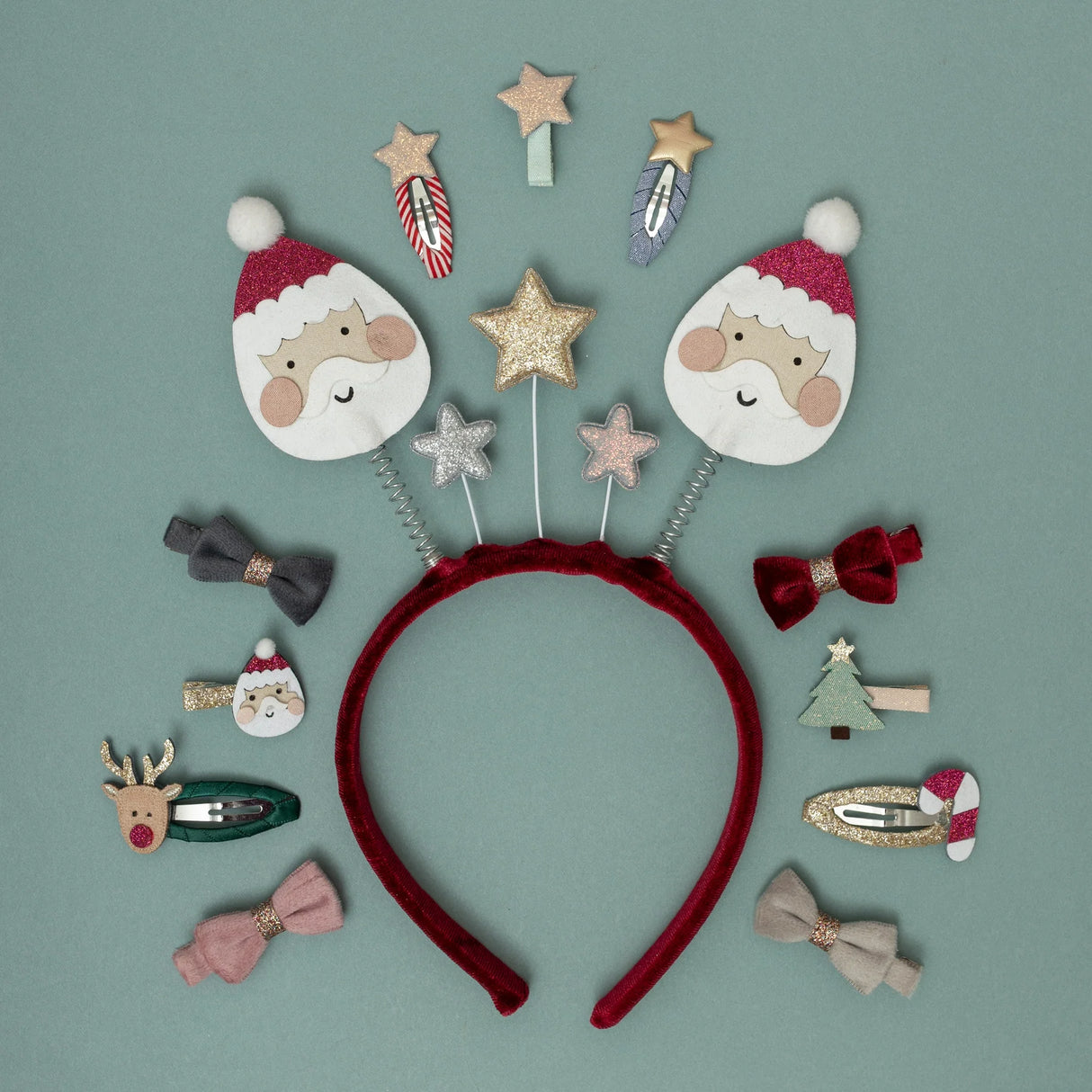 MIMI & LULA Weihnachtsmann & Rudolph Mini Haarspangen