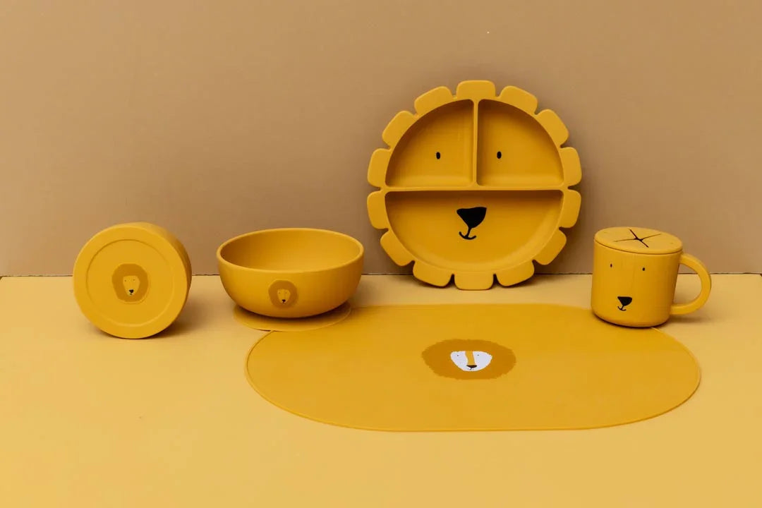 TRIXIE Silikon-Esslernteller mit Saugnapf - Mr. Lion