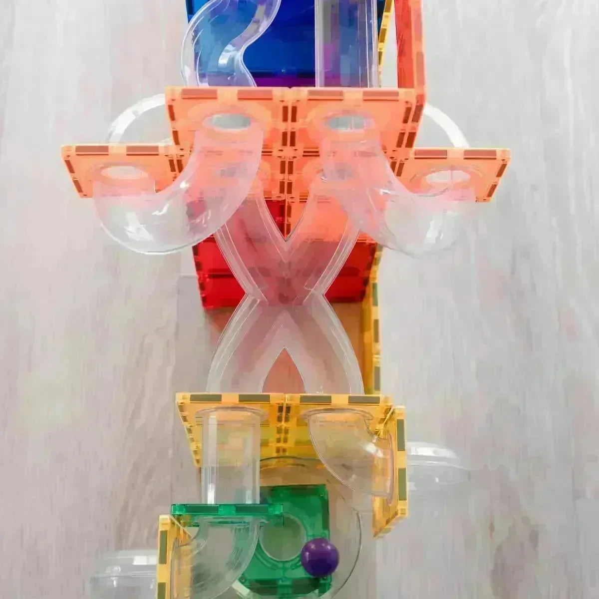CONNETIX Magnetbausteine Kugelbahn Rainbow Ball Run Expansion Pack - 66 Teile - Nook' d' Mel - Kinder Concept Store