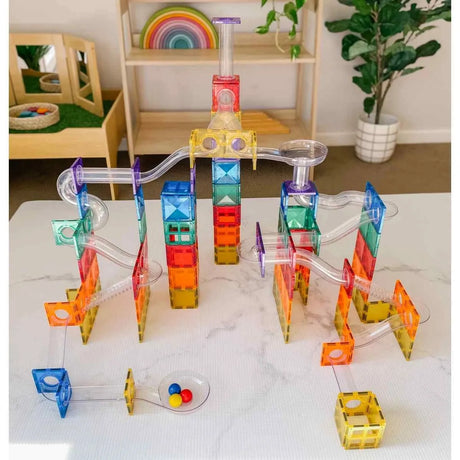 CONNETIX Magnetbausteine Kugelbahn Rainbow Ball Run Pack - 92 Teile - Nook' d' Mel - Kinder Concept Store