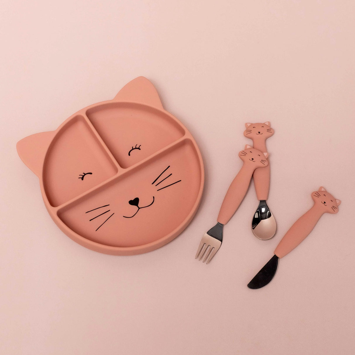 TRIXIE Silikon-Esslernteller mit Saugnapf - Mrs. Cat