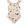 LIEWOOD Kallie Badeanzug mit Print und Rüschen - Nook' d' Mel - Kinder Concept Store