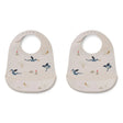 Lätzchen mit Auffangschale Tilda - 2er-Pack Little dragon dark sandy mix