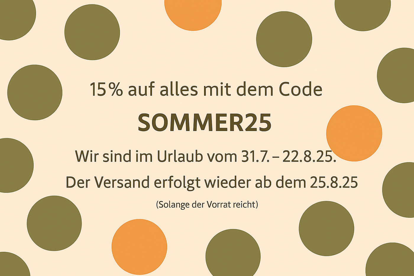 Nook' d' Mel SOMMER Sale 15 % Rabatt