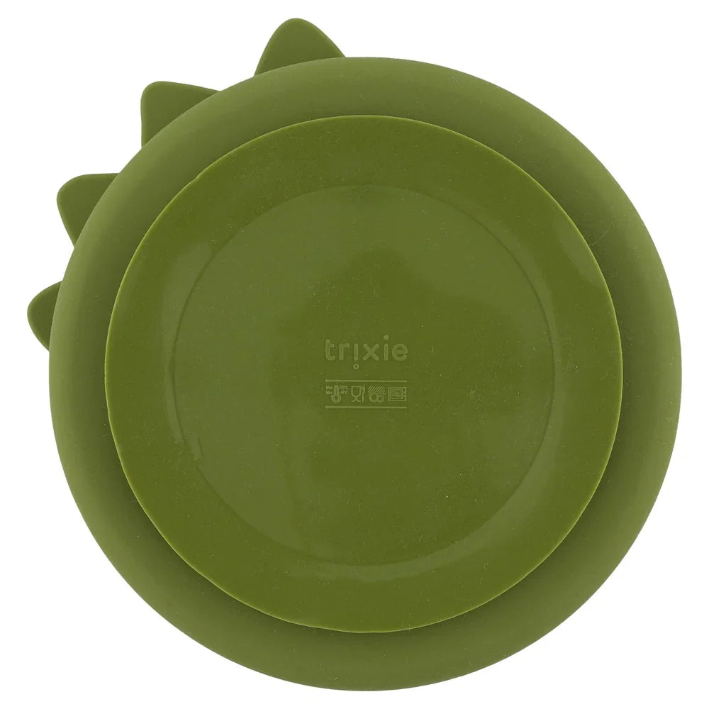 TRIXIE Silikon-Esslernteller mit Saugnapf - Mr. Dino