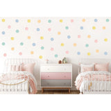 Wandtattoo Kinderzimmer - Punkte Pastell 50 Stk
