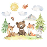 Wandtattoo Kinderzimmer - Waldtierbabys