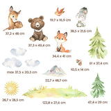 Wandtattoo Kinderzimmer - Waldtierbabys