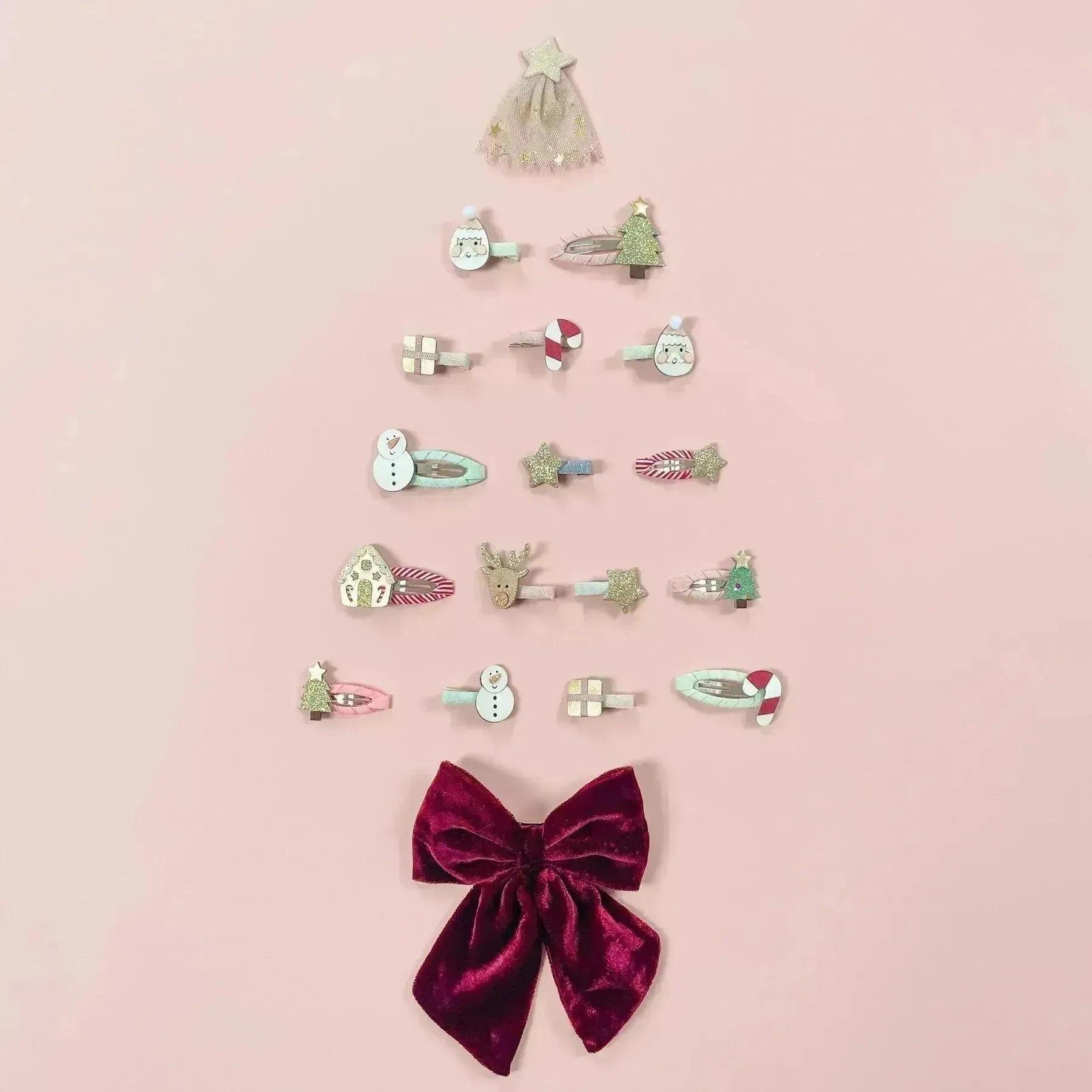 Weihnachtsmann Mini-Haarspangen - Nook' d' Mel - Kinder Concept Store
