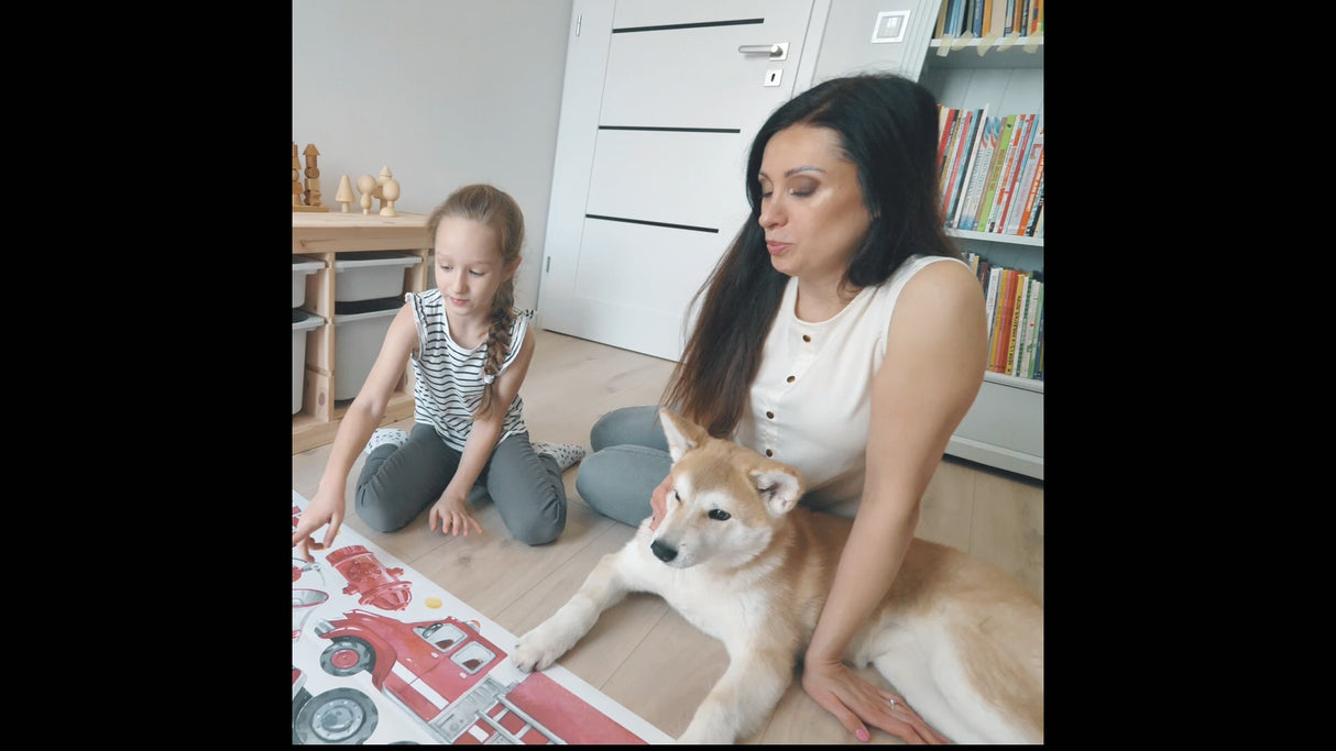 Wandtattoo Kinderzimmer - Feuerwehrauto