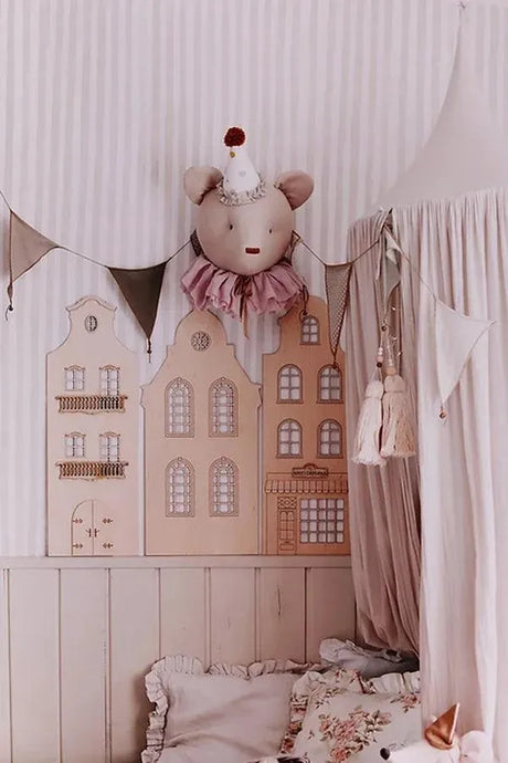 Wanddeko - Wohnhaus Vintage - Nook' d' Mel - Kinder Concept Store